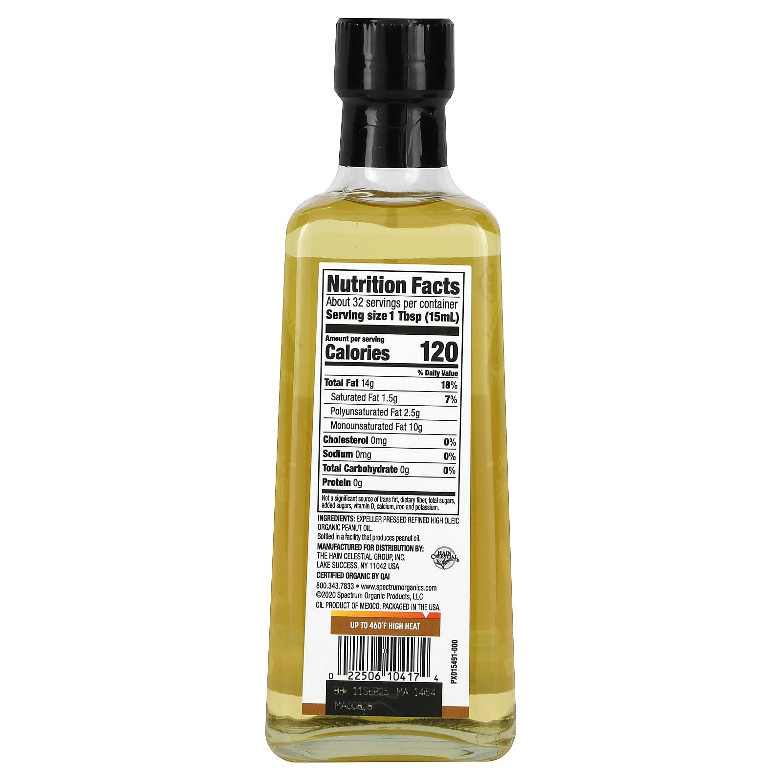 Spectrum Culinary, Organic Peanut Oil, Expeller Pressed, 16 fl oz (473 ml) - Image 2