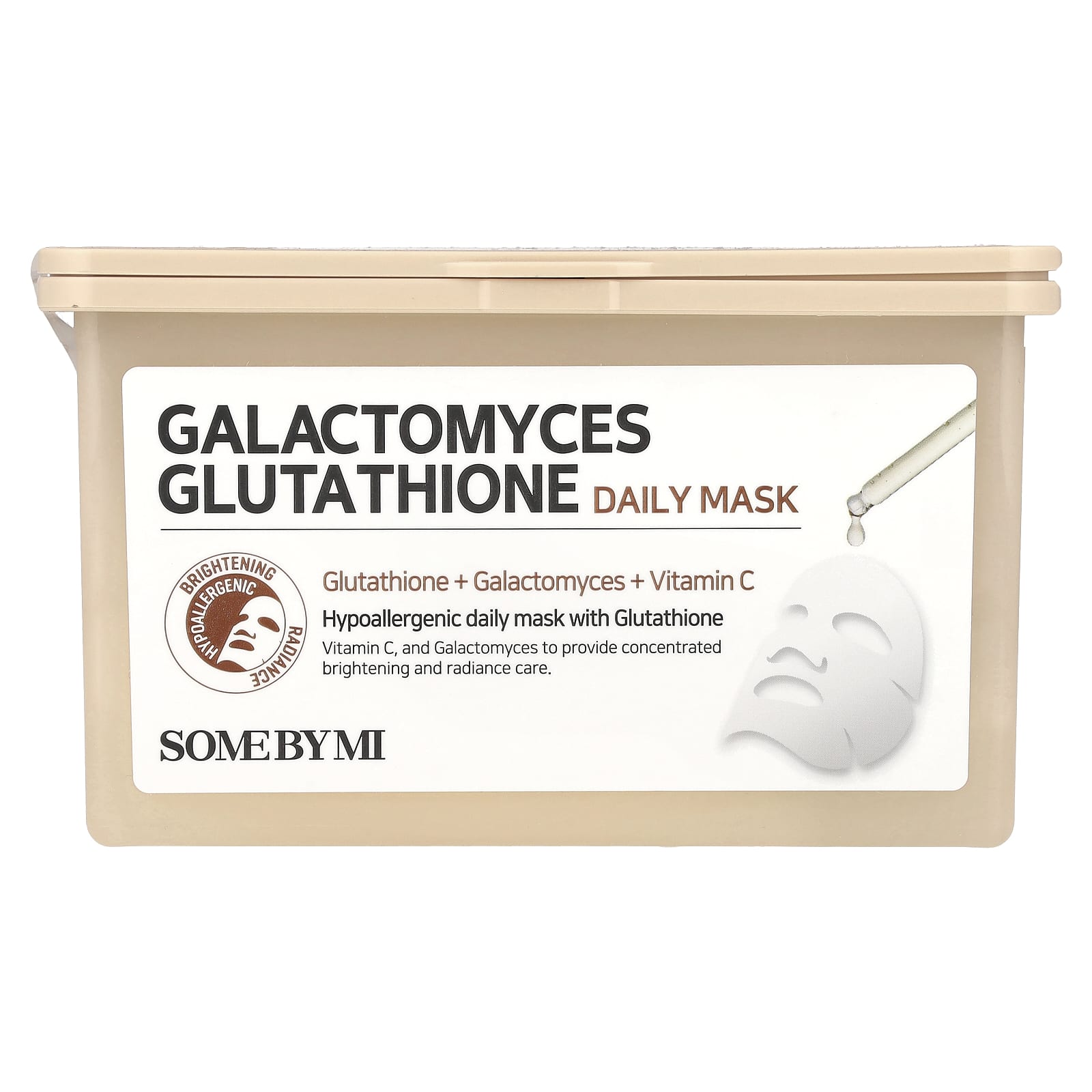 SOME BY MI, Galactomyces Glutathione Daily Beauty Mask, 30 Sheets, 11.83 fl oz (350 ml) - Image 1