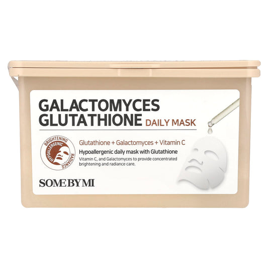 SOME BY MI, Galactomyces Glutathione Daily Beauty Mask, 30 Sheets, 11.83 fl oz (350 ml) - Image 1