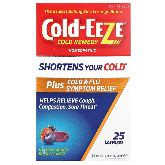 Cold Eeze Cold Relief Lozenges for Adults & Kids, Natural Zinc Cold & Flu Symptom Relief - Image 1