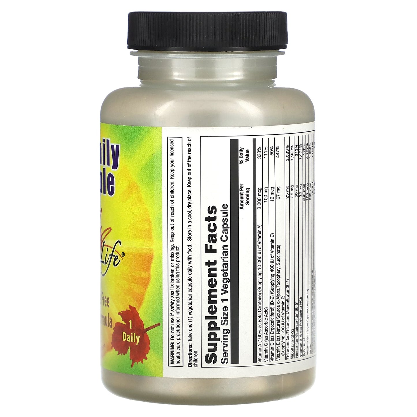 Nature's Life, One Daily Multiple, 60 Vegetarian Capsules - Image 2