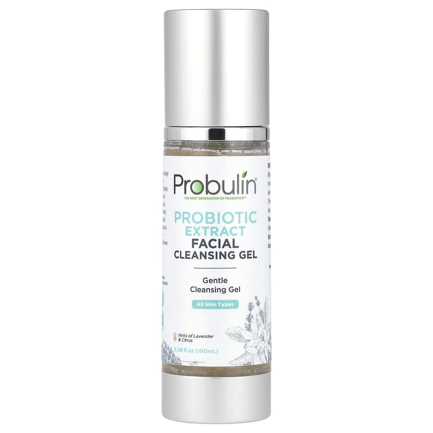Probulin, Probiotic Extract Facial Cleansing Gel, Lavender & Citrus, 3.38 fl oz (100 ml) - Image 1