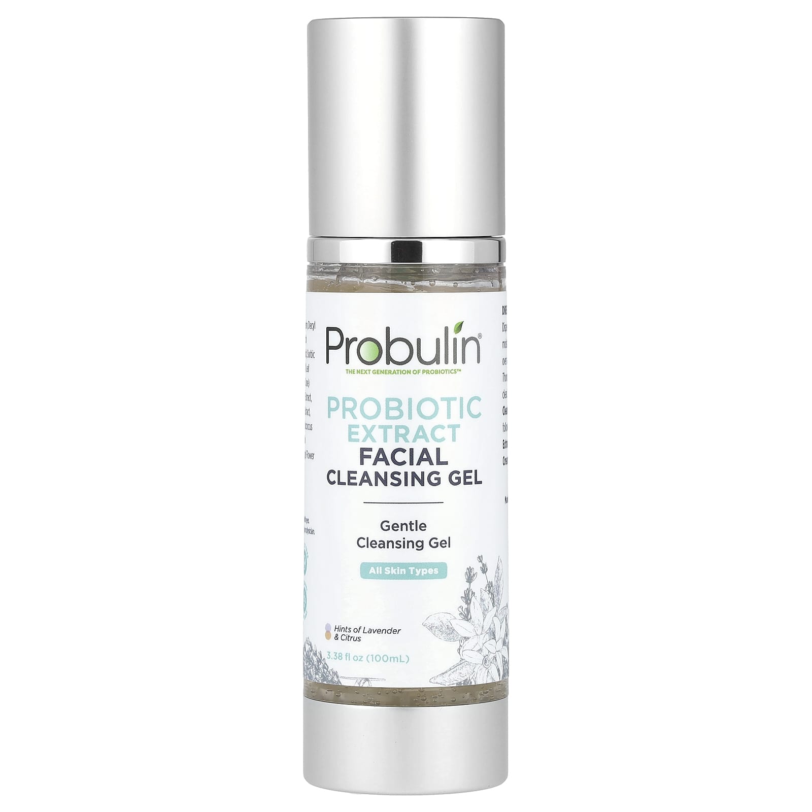 Probulin, Probiotic Extract Facial Cleansing Gel, Lavender & Citrus, 3.38 fl oz (100 ml) - Image 1