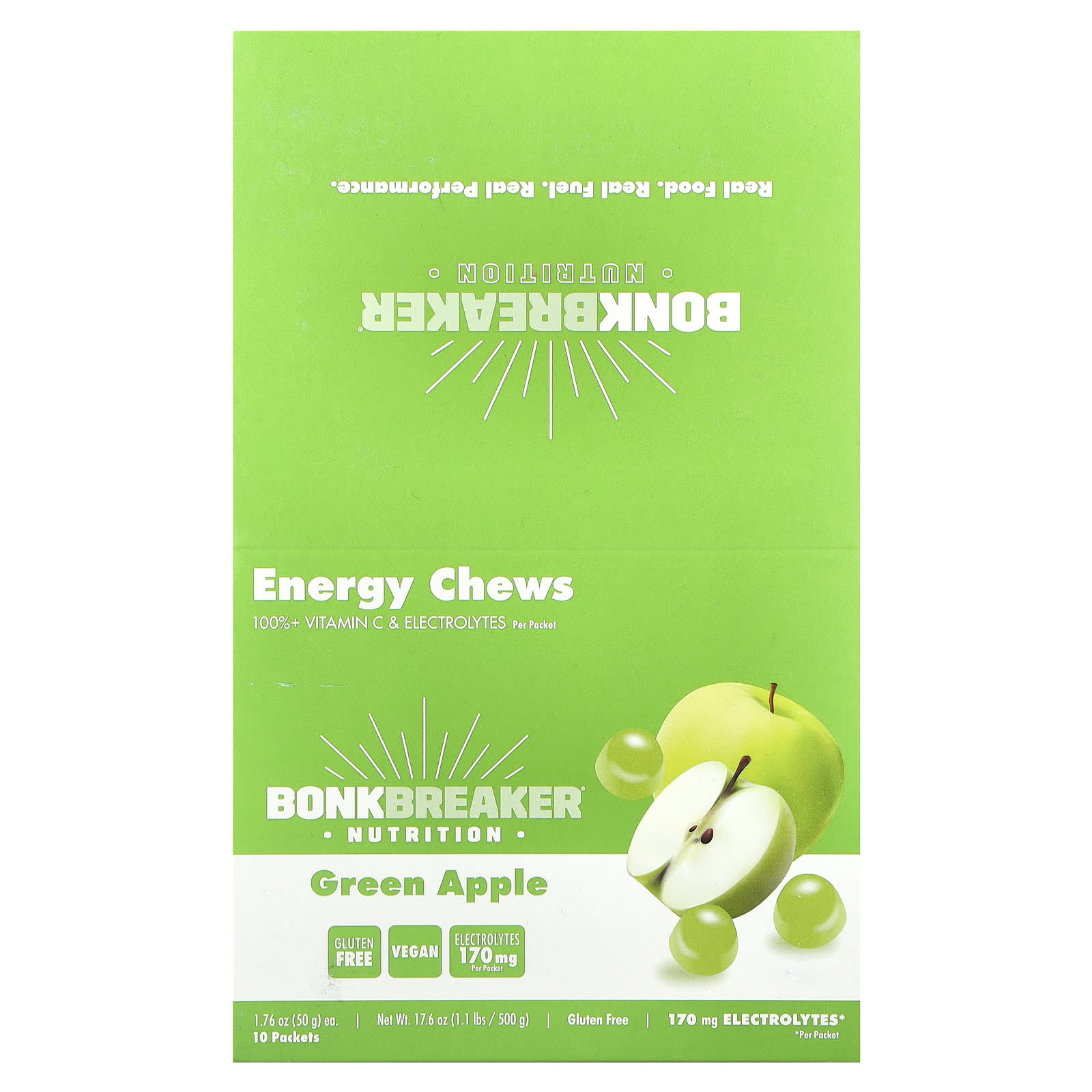 Break the Bonk with Green Apple Energy Chews - 10 Packets - Image 1