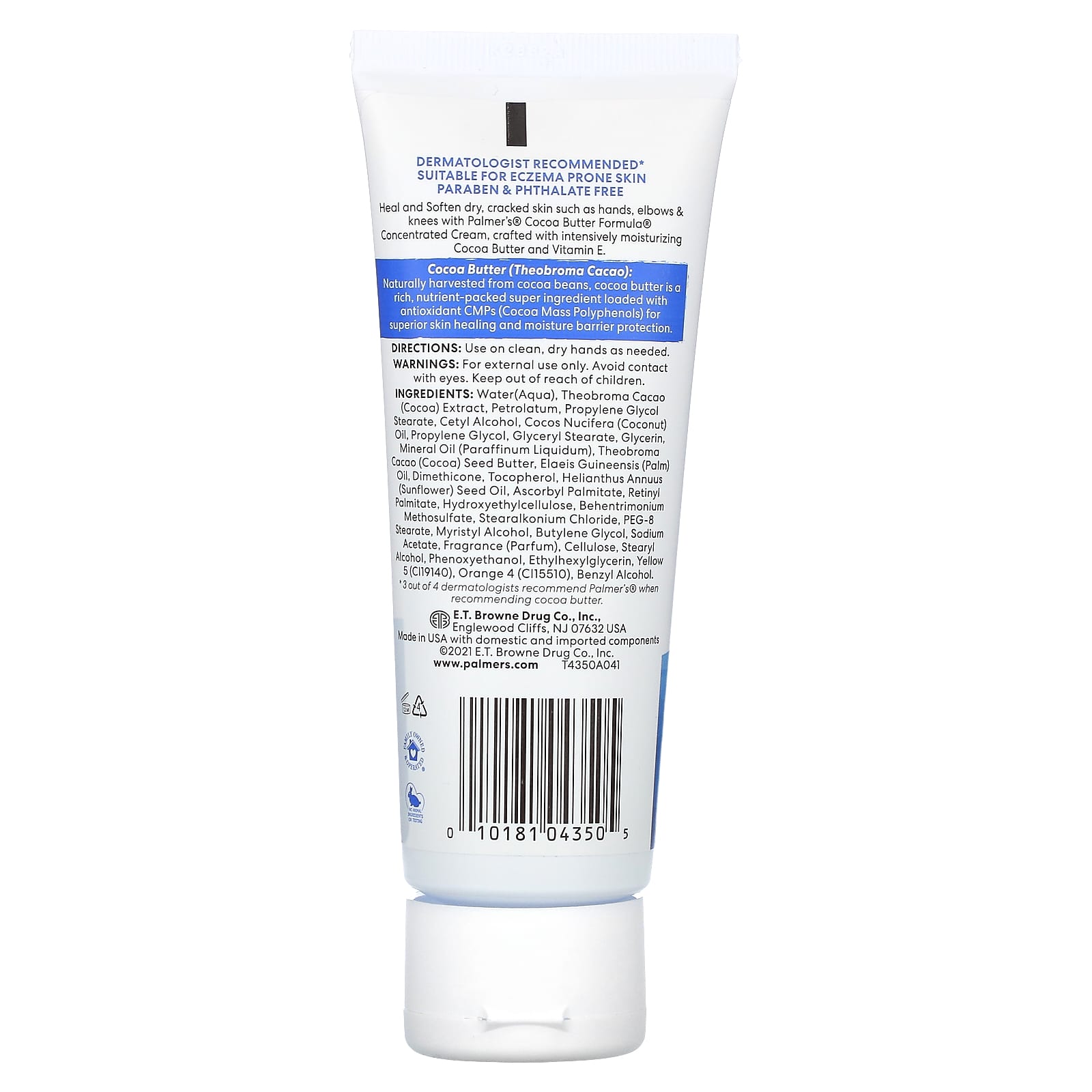 Palmer's, Cocoa Butter Formula® with Vitamin E, Heals Softens Concentrated Cream, 3.75 oz (100 g) - Image 2