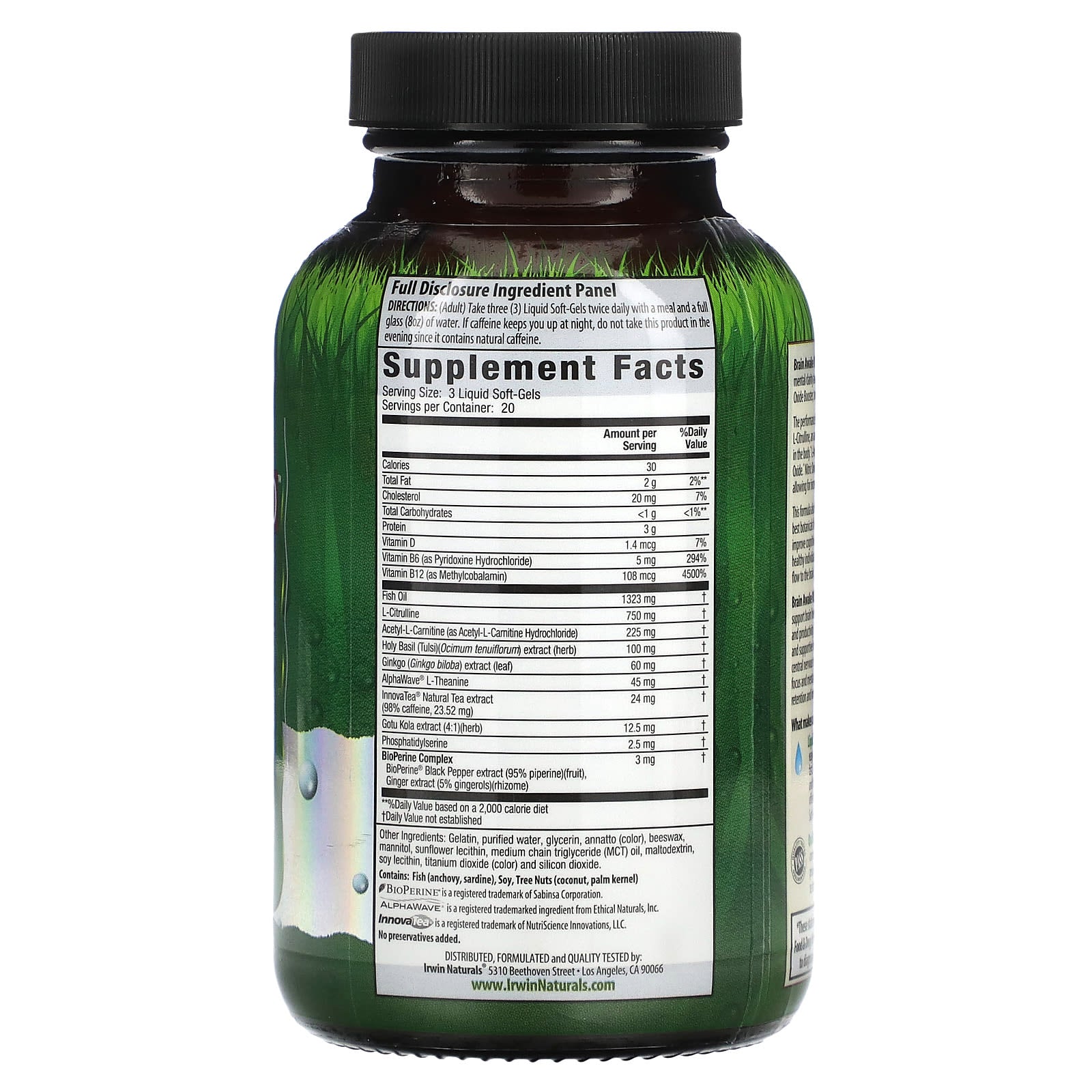Boost Brain Performance with Irwin Naturals Brain Awake Red Liquid Soft-Gels - Image 2