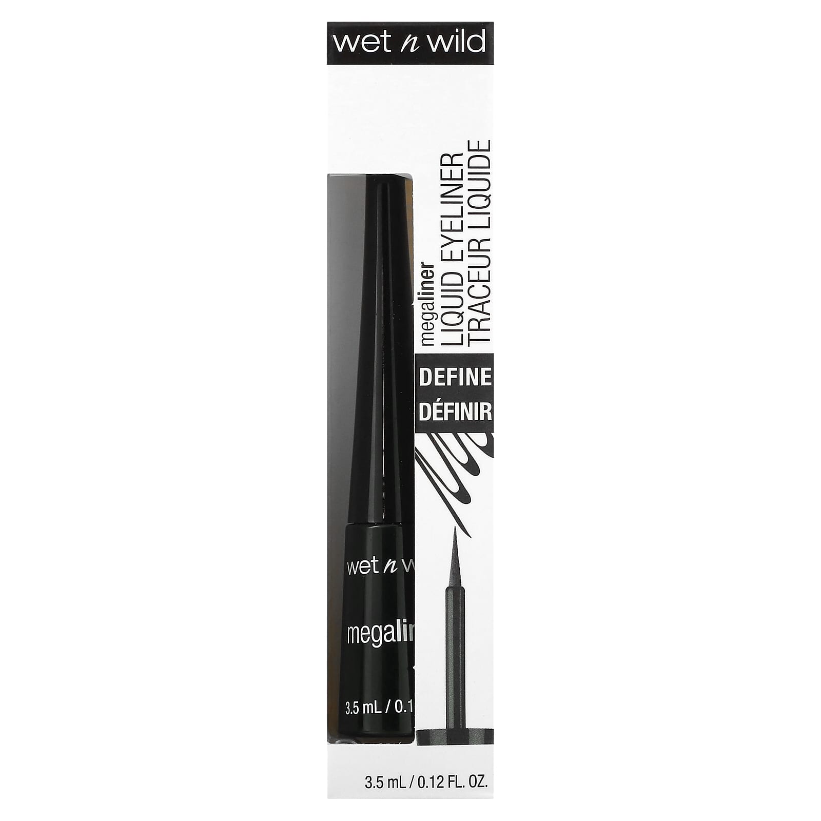 wet n wild, MegaLiner, Liquid Eyeliner, Black, 0.12 fl oz (3.5 ml) - Image 2