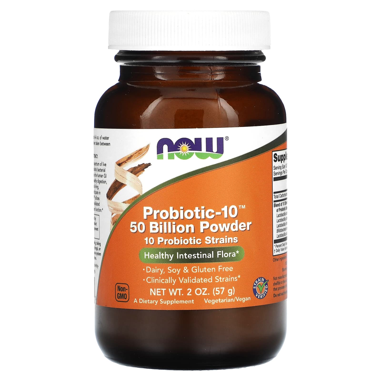 NOW Foods, Probiotic-10 Powder, 2 oz (57 g) - Image 1