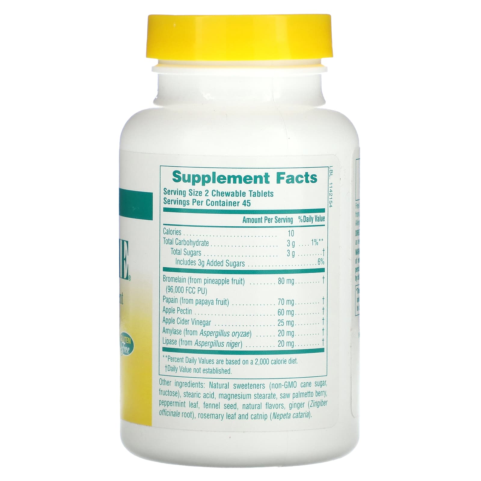 NaturesPlus, Chewable Nutri-Zyme, Peppermint, 90 Tablets - Image 2
