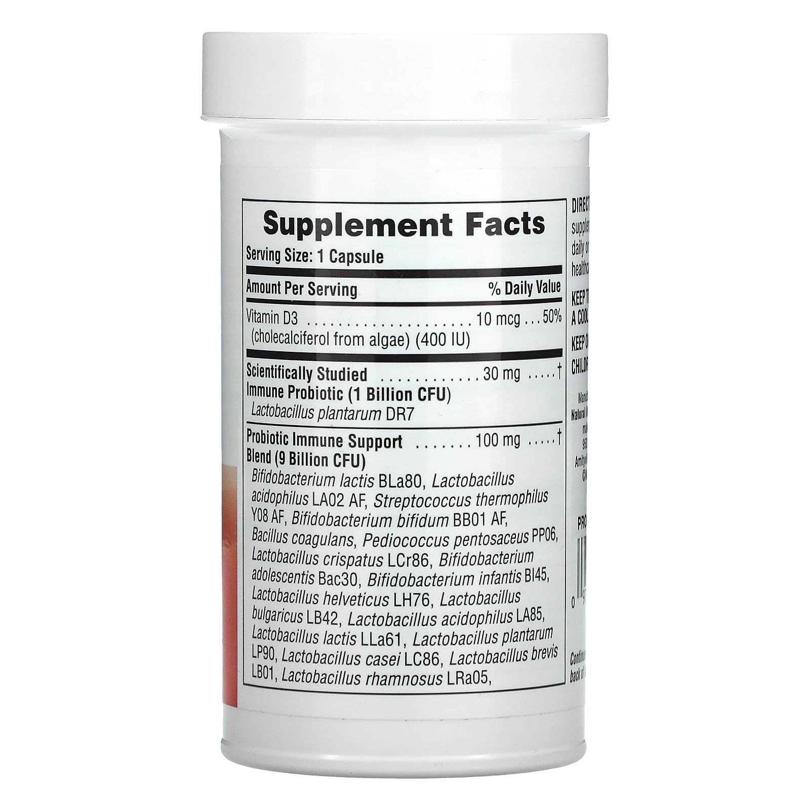 NaturesPlus, Immune Probiotic, 10 Billion CFU, 30 Capsules - Image 2