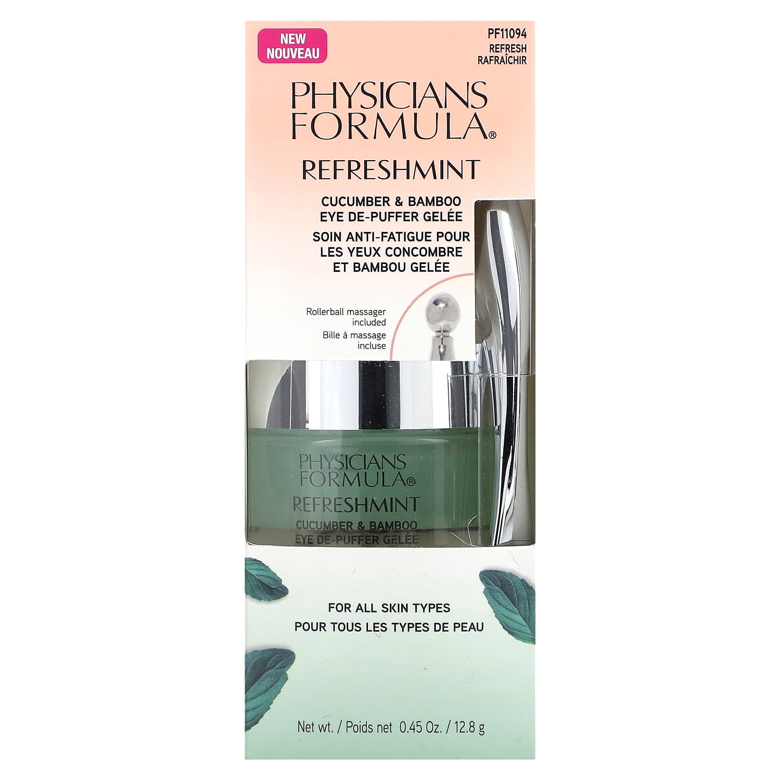 Physicians Formula, Refreshmint, Cucumber & Bamboo Eye De-Puffer Gelee, Refresh, 0.45 oz (12.8 g) - Image 2