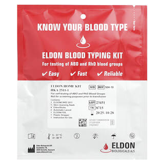 D'adamo Eldon Blood Typing Kit for Accurate Self-Testing