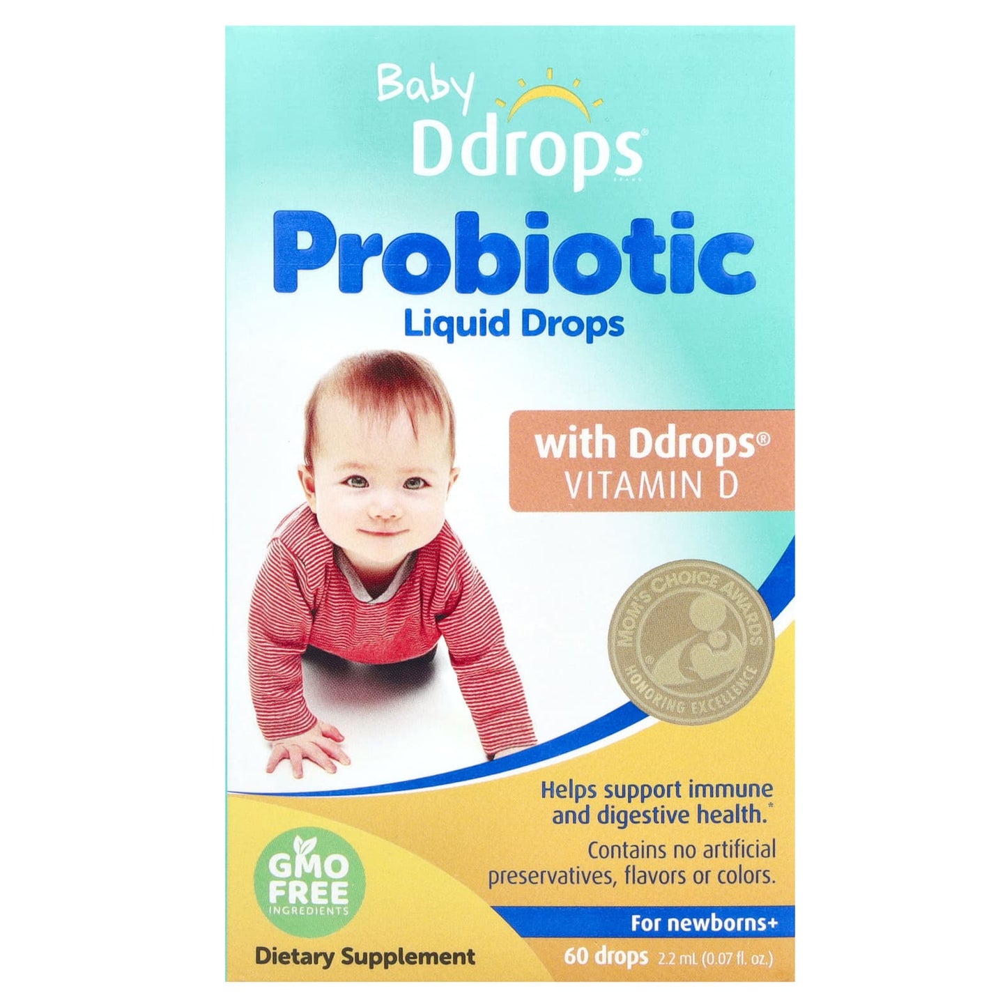 Ddrops Baby Probiotic Drops for Newborns and Infants - 60 Drops - Image 1