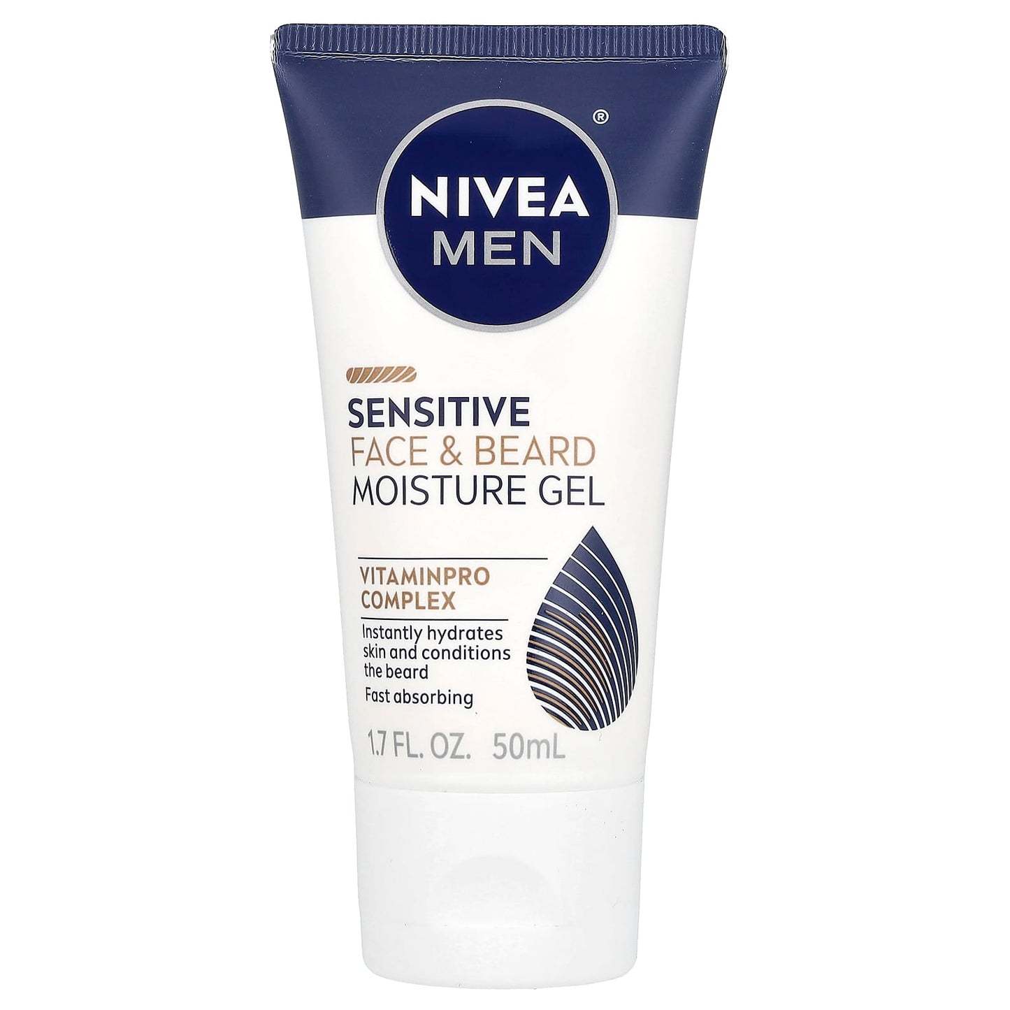 Nivea, Men, Sensitive Face & Beard Moisture Gel, 1.7 fl oz (50 ml) - Image 1
