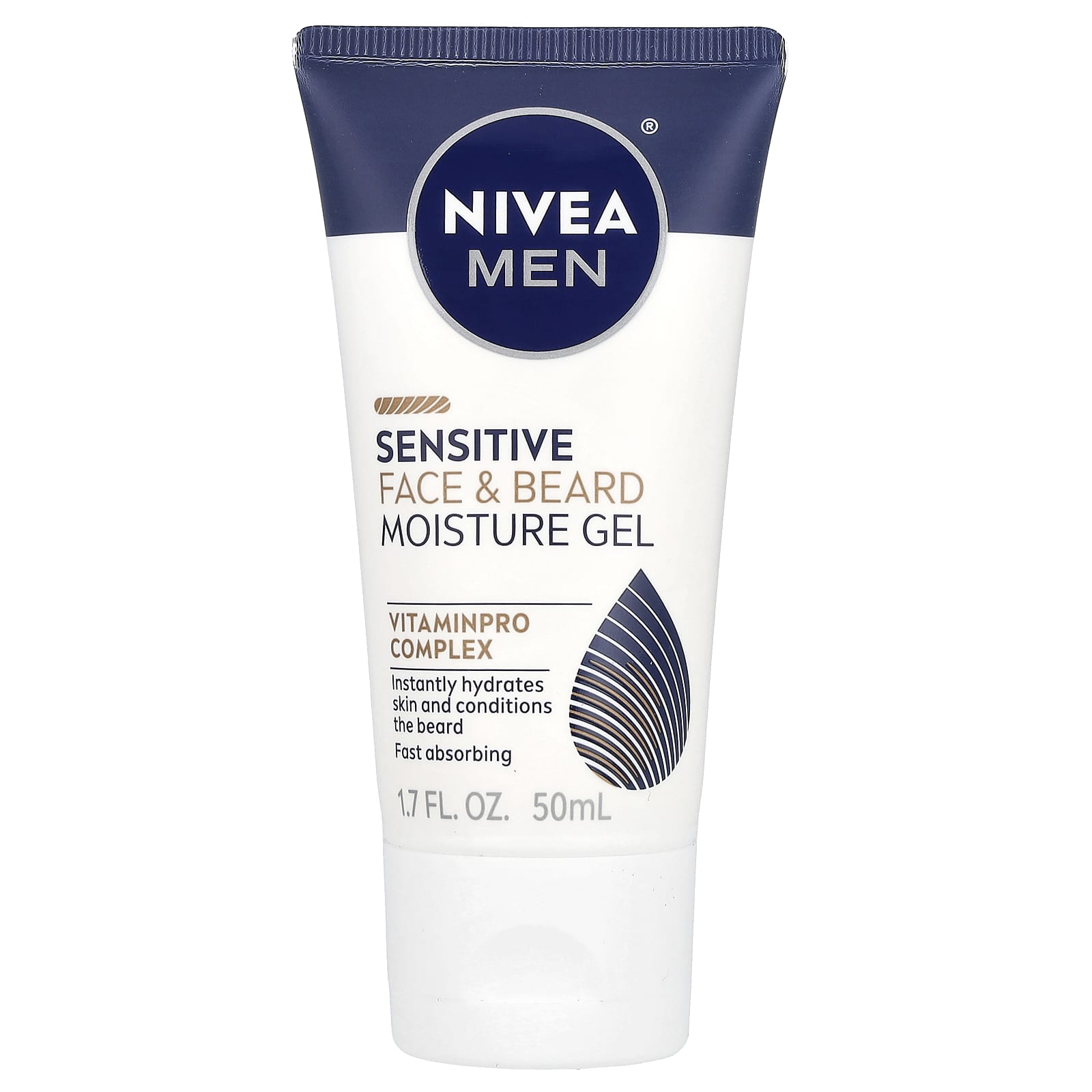 Nivea, Men, Sensitive Face & Beard Moisture Gel, 1.7 fl oz (50 ml) - Image 1