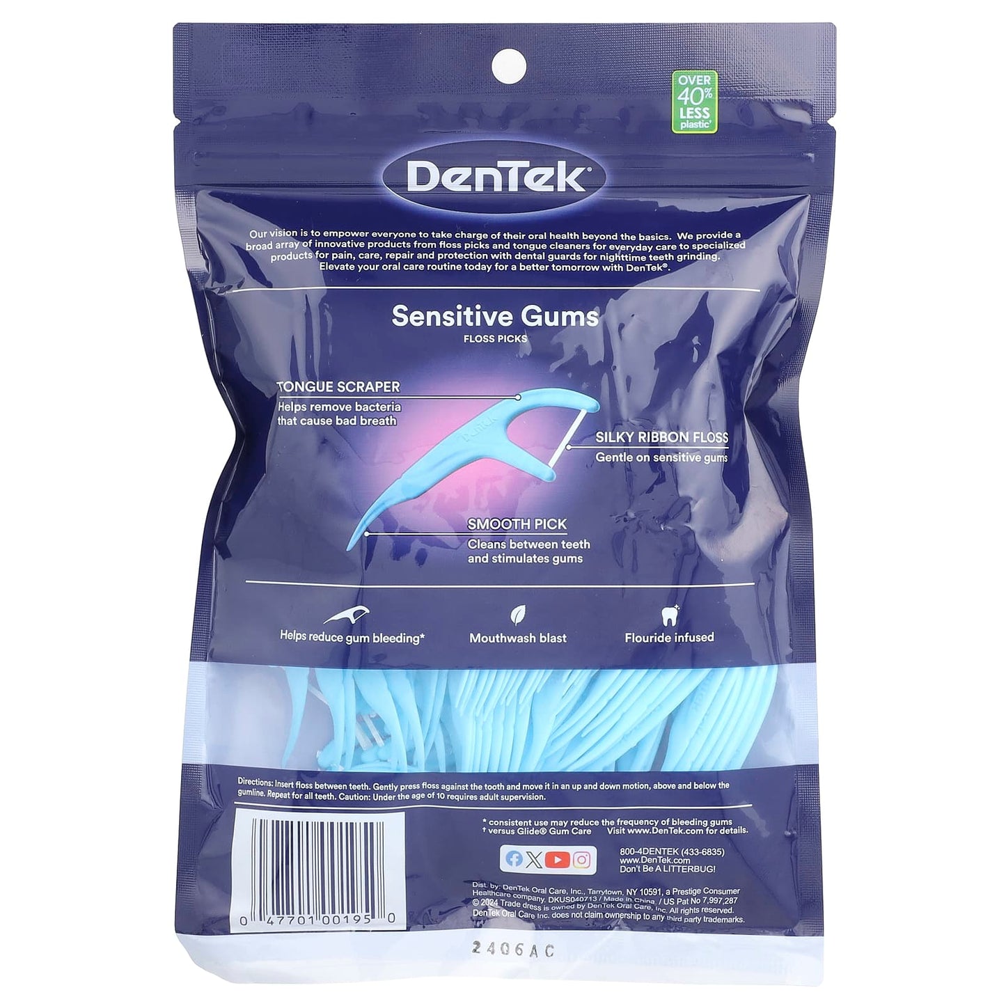 DenTek Sensitive Gums Floss Picks, 150 Count - Gentle Oral Care - Image 2