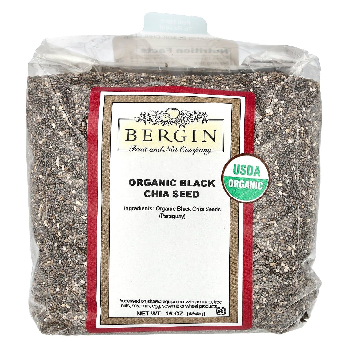 USDA Organic Black Chia Seeds by Bergin Fruit and Nut Company - 16 oz - Image 1
