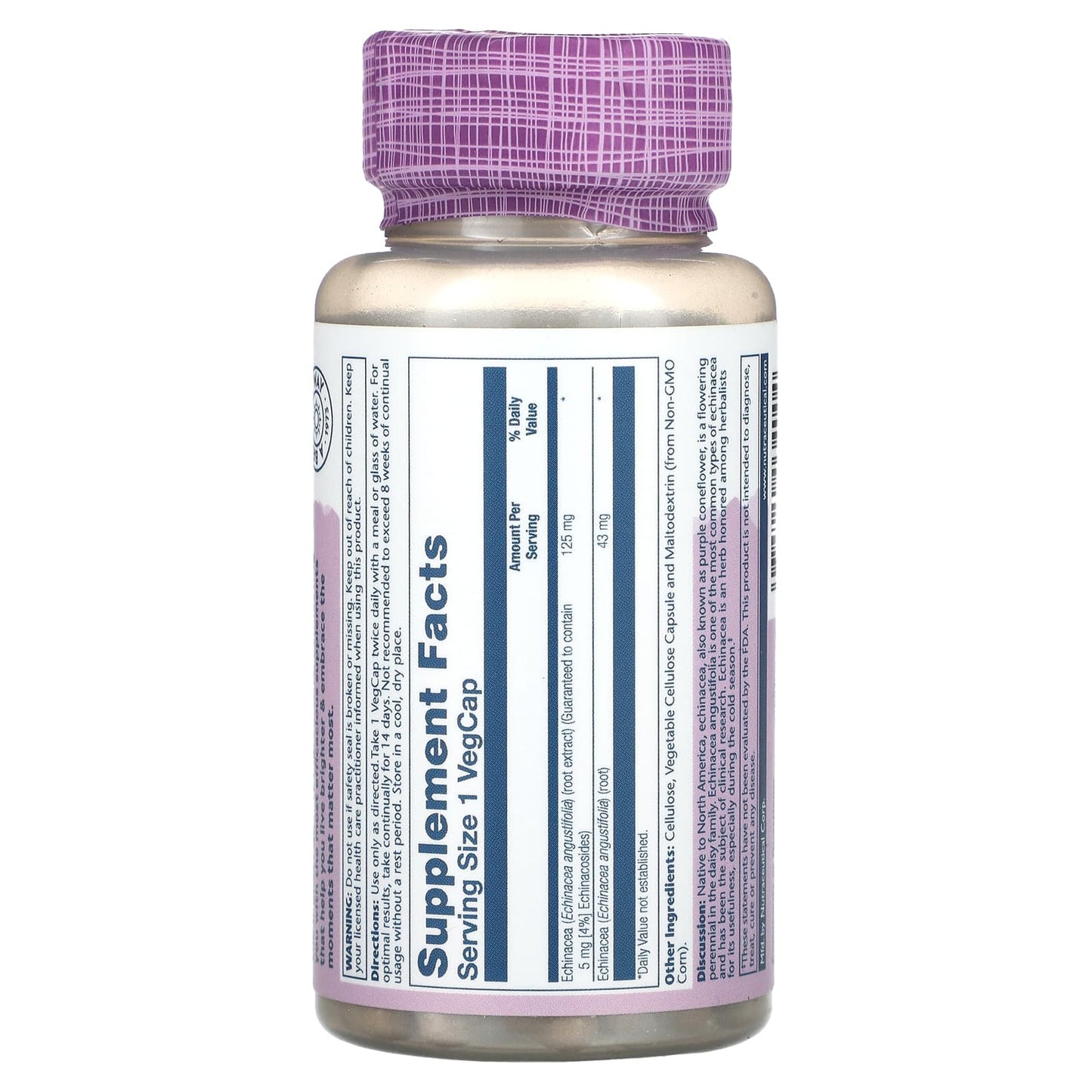 Solaray, Vital Extracts, Echinacea Angustifolia, 60 VegCaps