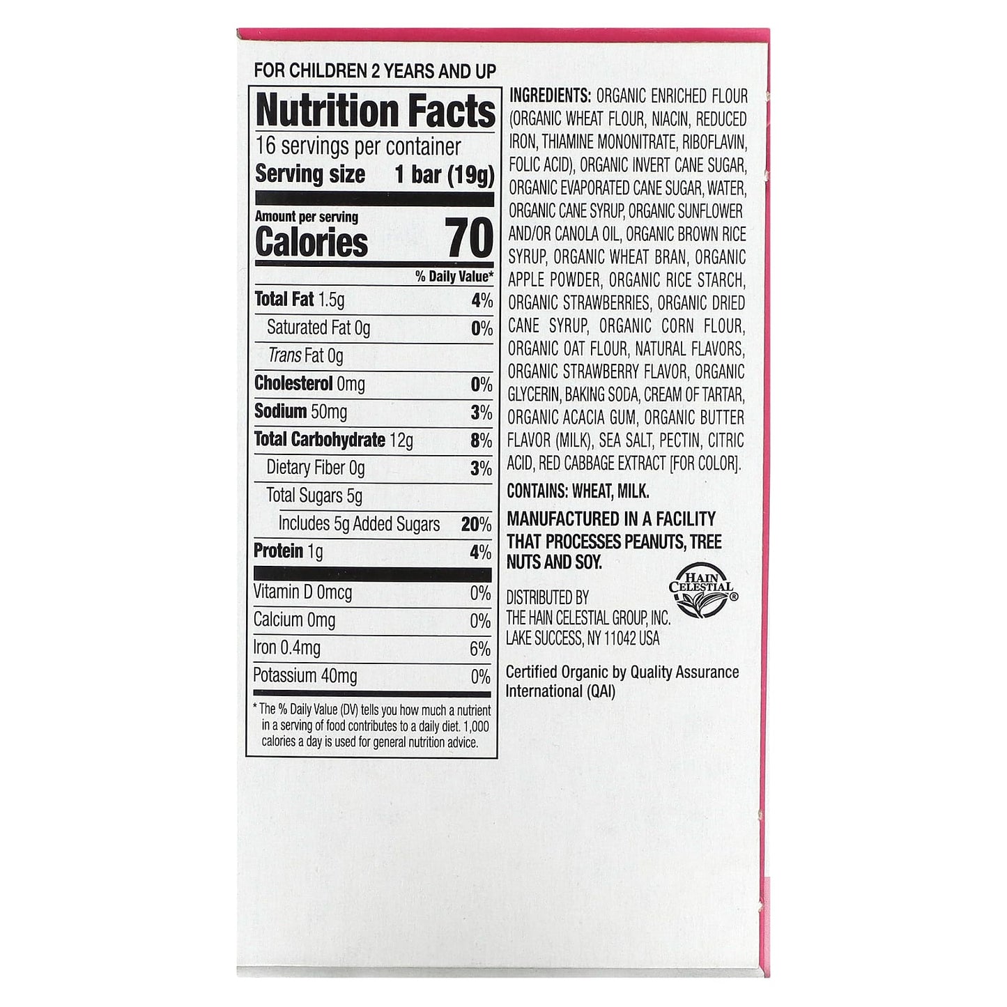 Organic Strawberry Snack Bars for Kids - Earth's Best - Image 2