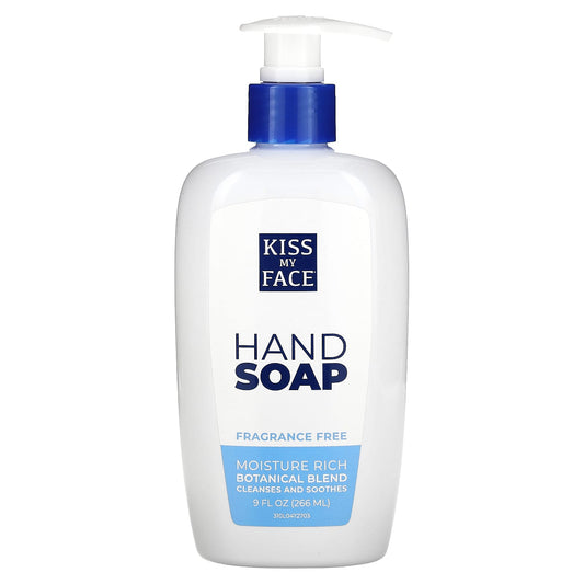 Kiss My Face, Hand Soap, Fragrance Free, 9 fl oz (266 ml) - Image 1