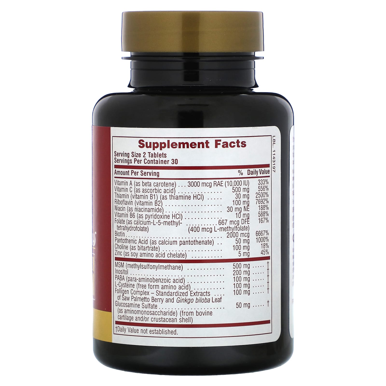 NaturesPlus, Ultra Hair Plus with MSM, For Men and Women, 60 Tablets - Image 2