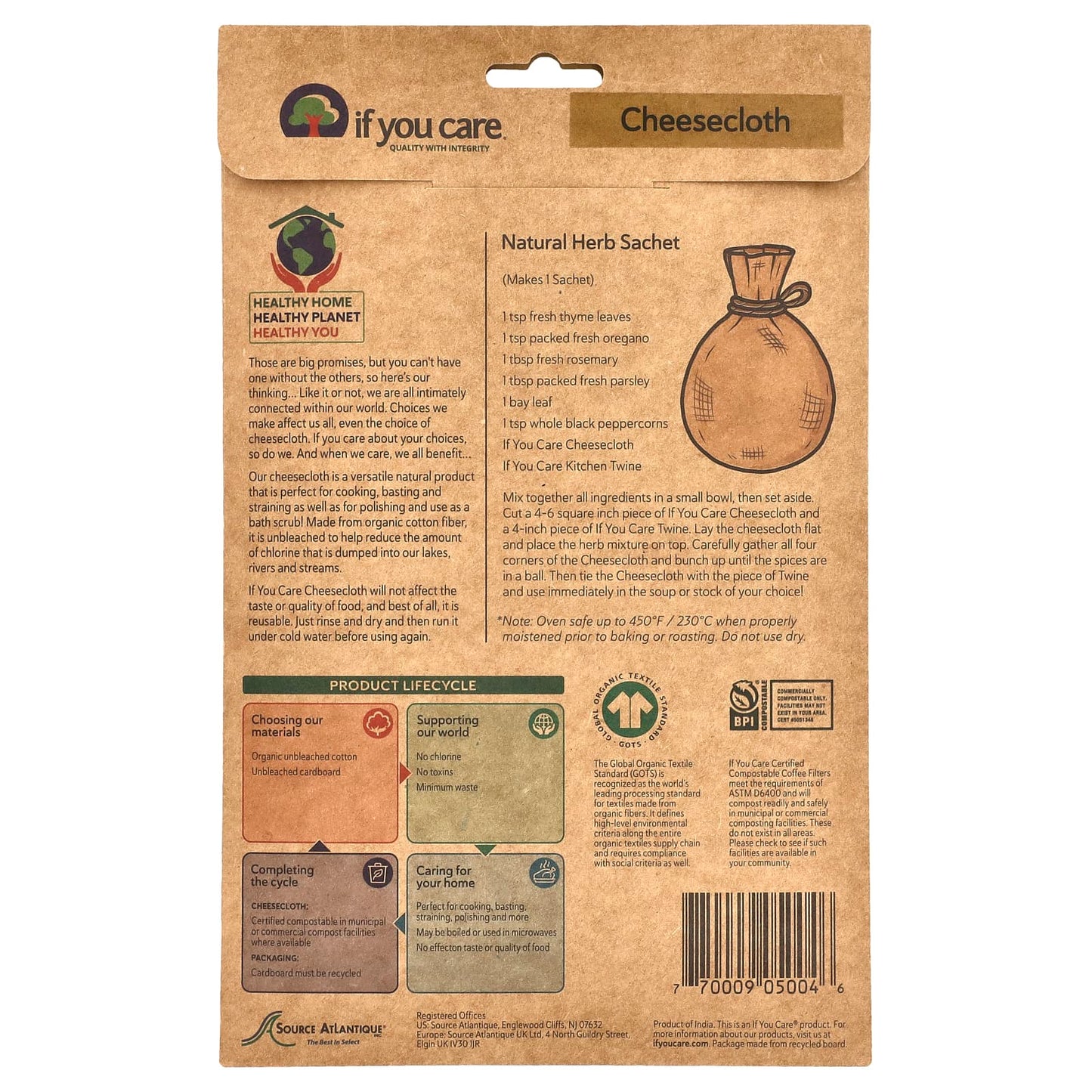 Eco-Friendly Unbleached Cheesecloth for Cooking & Home Care - Image 2