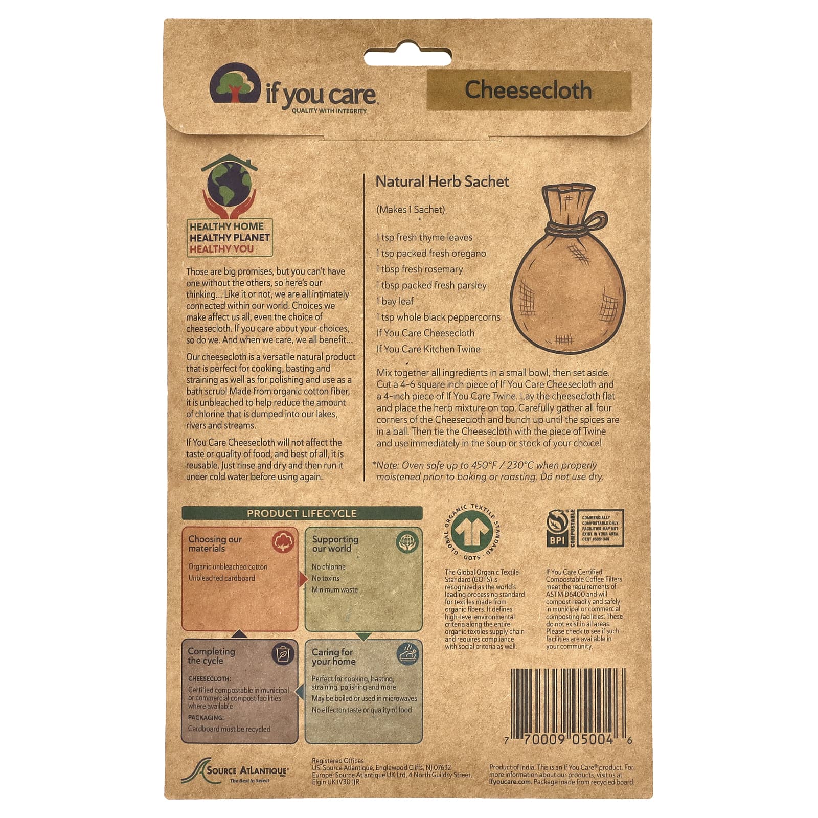 Eco-Friendly Unbleached Cheesecloth for Cooking & Home Care - Image 2