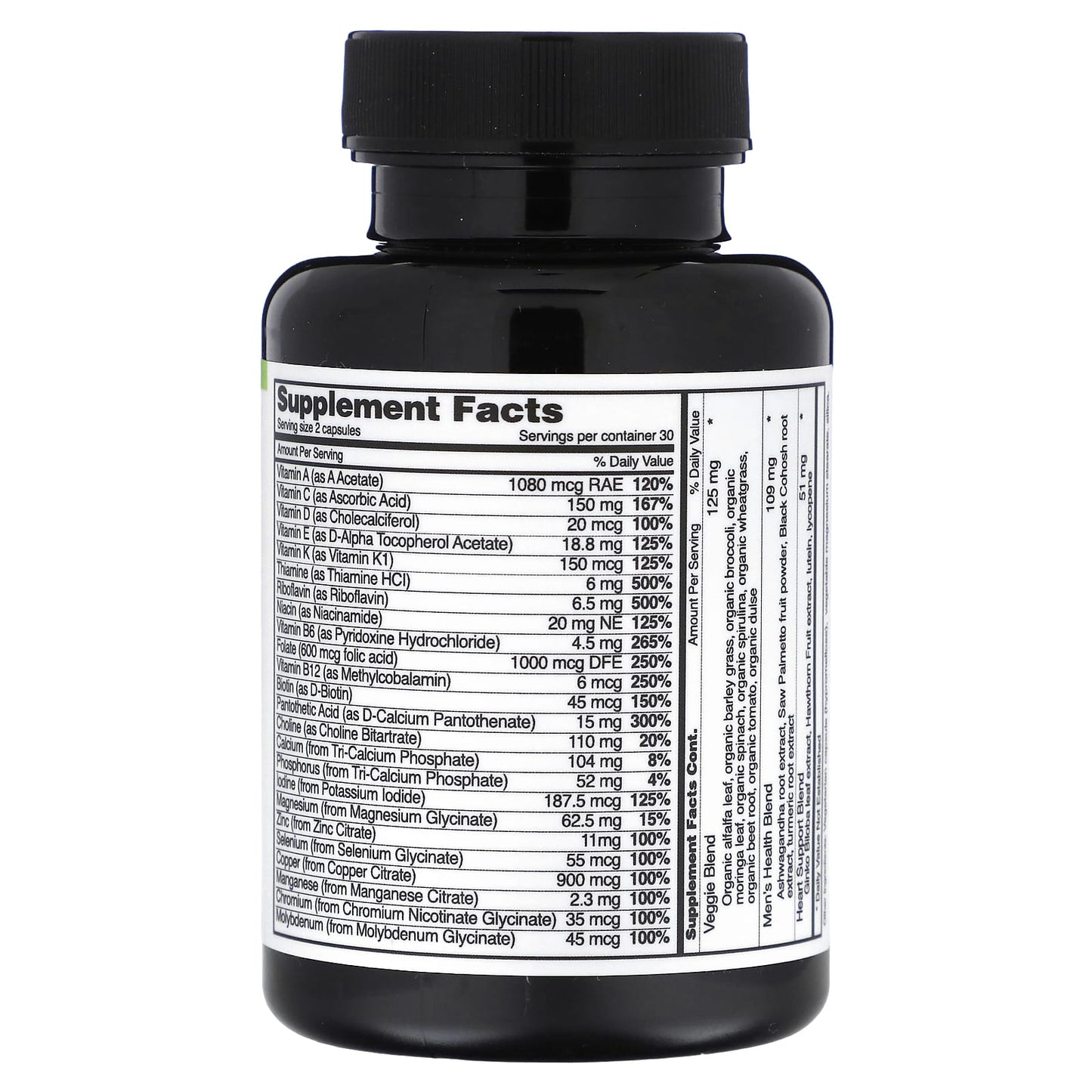 Snap Supplements, Men's Daily Multi Vitamin, 60 Capsules - Image 2