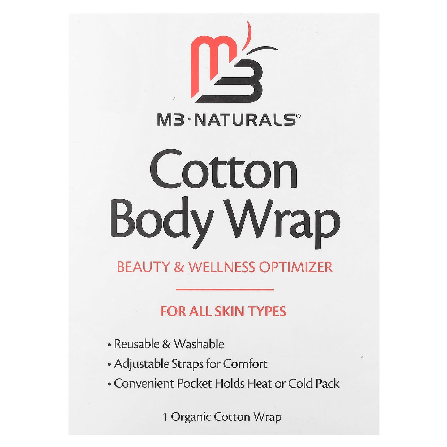 M3 Naturals, Cotton Body Wrap, 1 Organic Cotton Wrap - Image 1