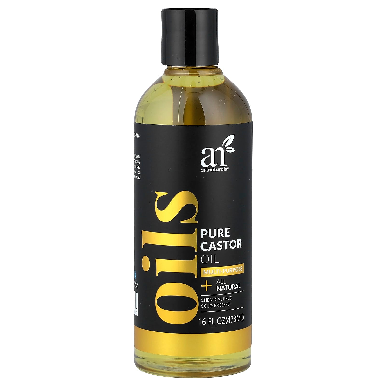 Pure Cold-Pressed Castor Oil for Skin & Hair - 16 fl oz - Image 1