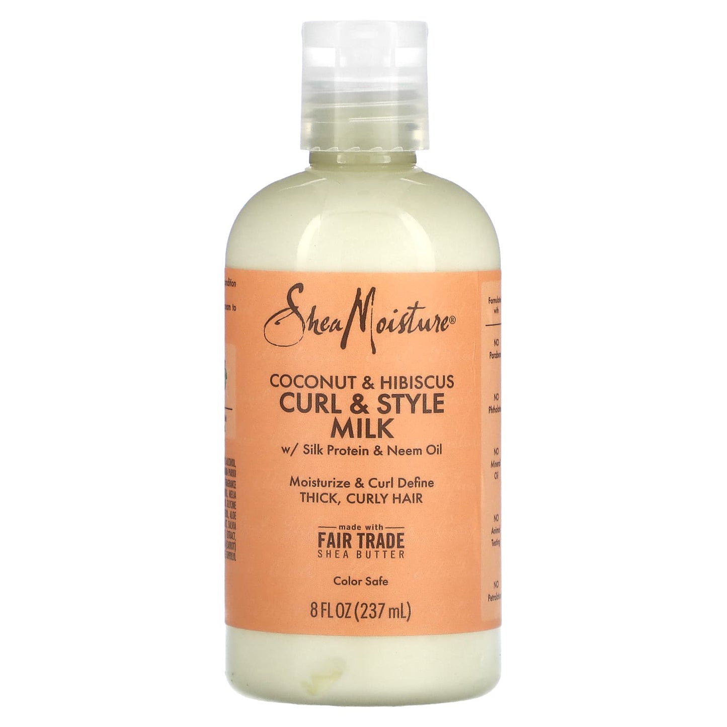 SheaMoisture, Curl & Style Milk, Coconut & Hibiscus,  8 fl oz (237 ml) - Image 1