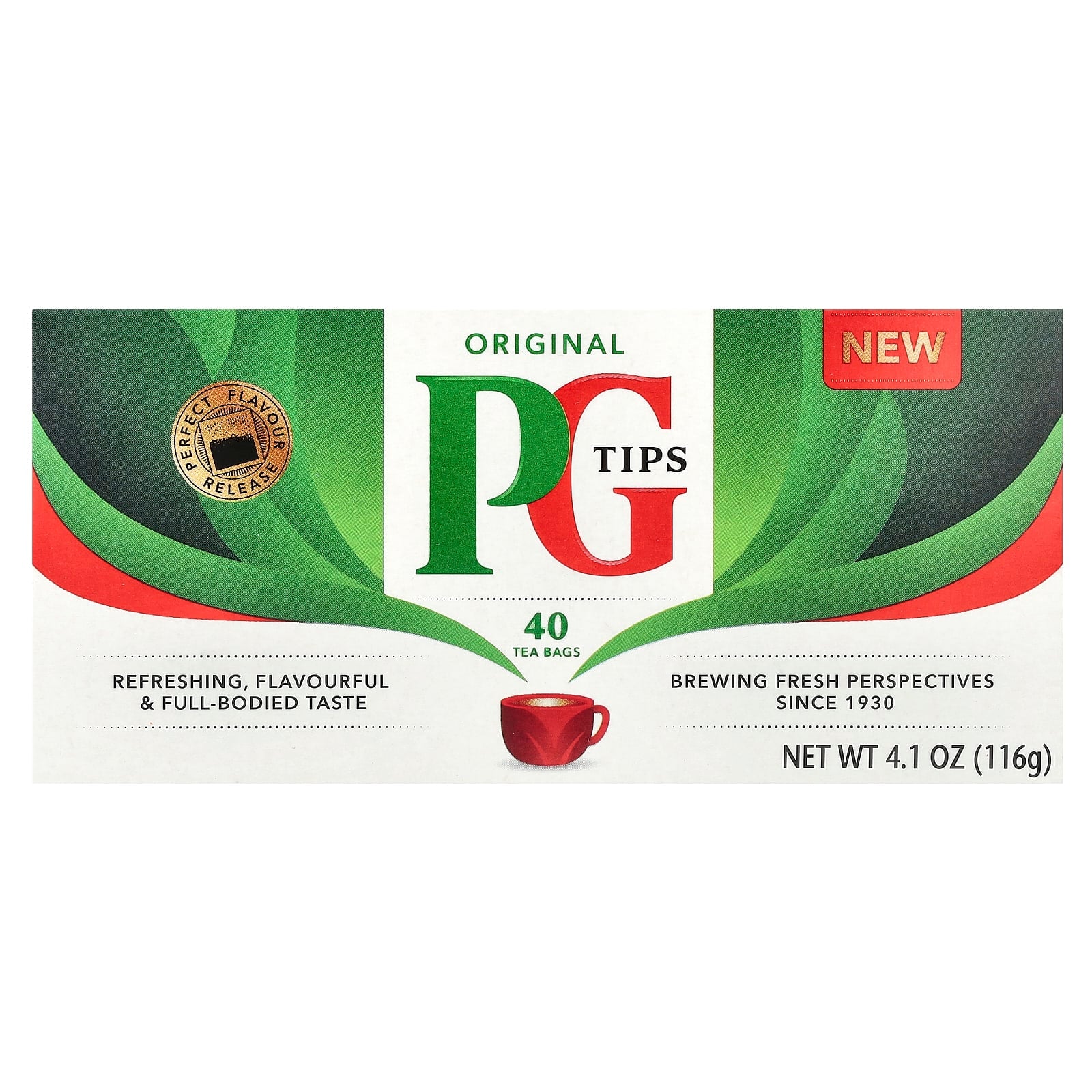 PG Tips, Original Tea, 40 Tea Bags, 4.1 oz (116 g) - Image 1