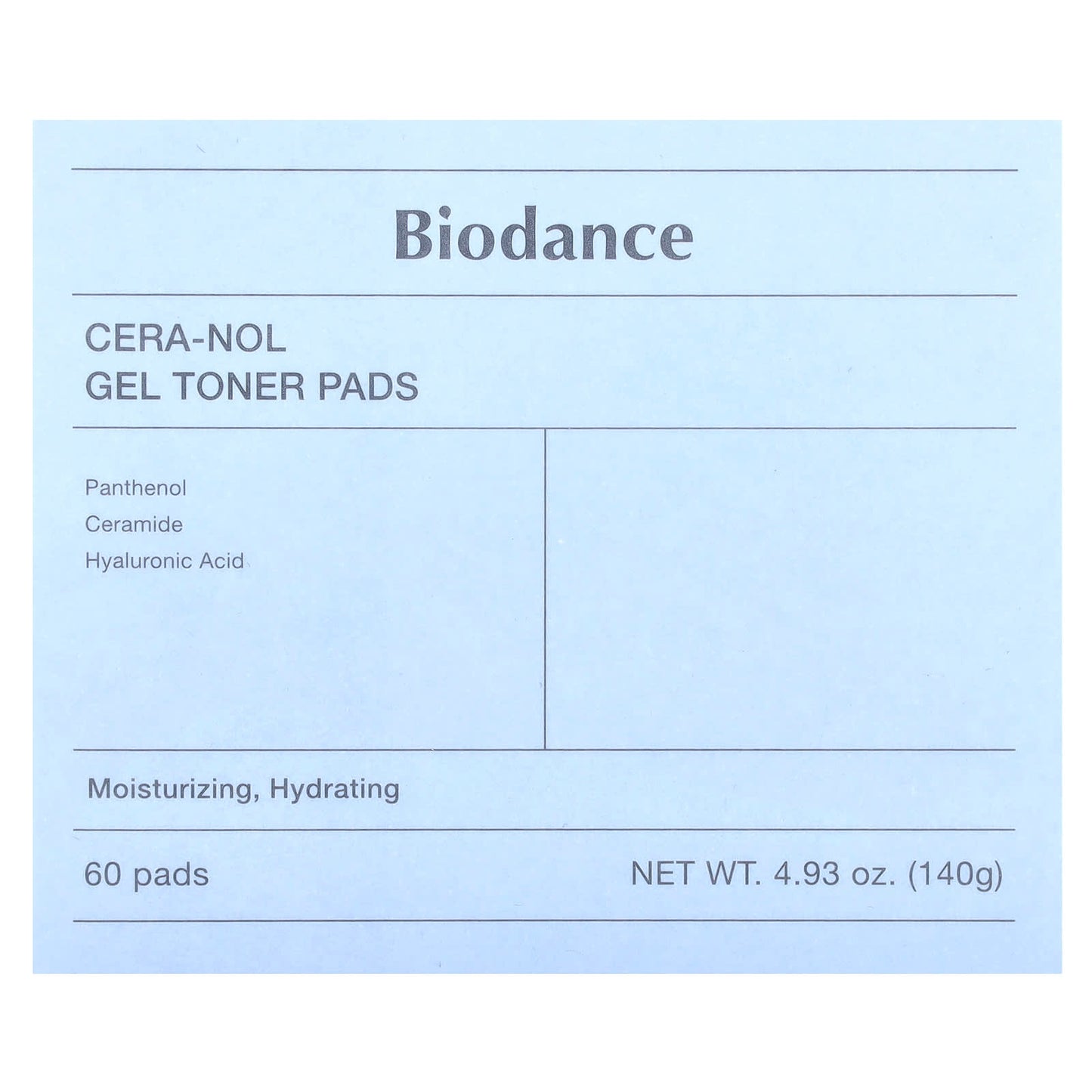 Biodance Cera-Nol Gel Toner Pads for Hydrated, Radiant Skin - 60 Pads - Image 2