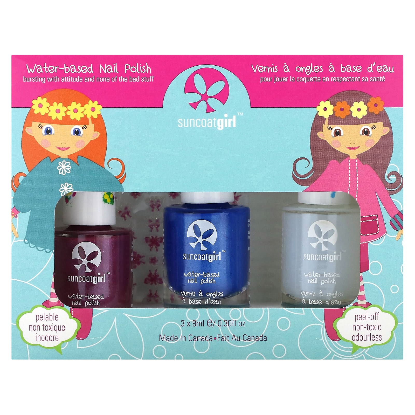 SuncoatGirl, Water-Based Nail Polish, Mermaid Princess, 4 Piece Kit - Image 2