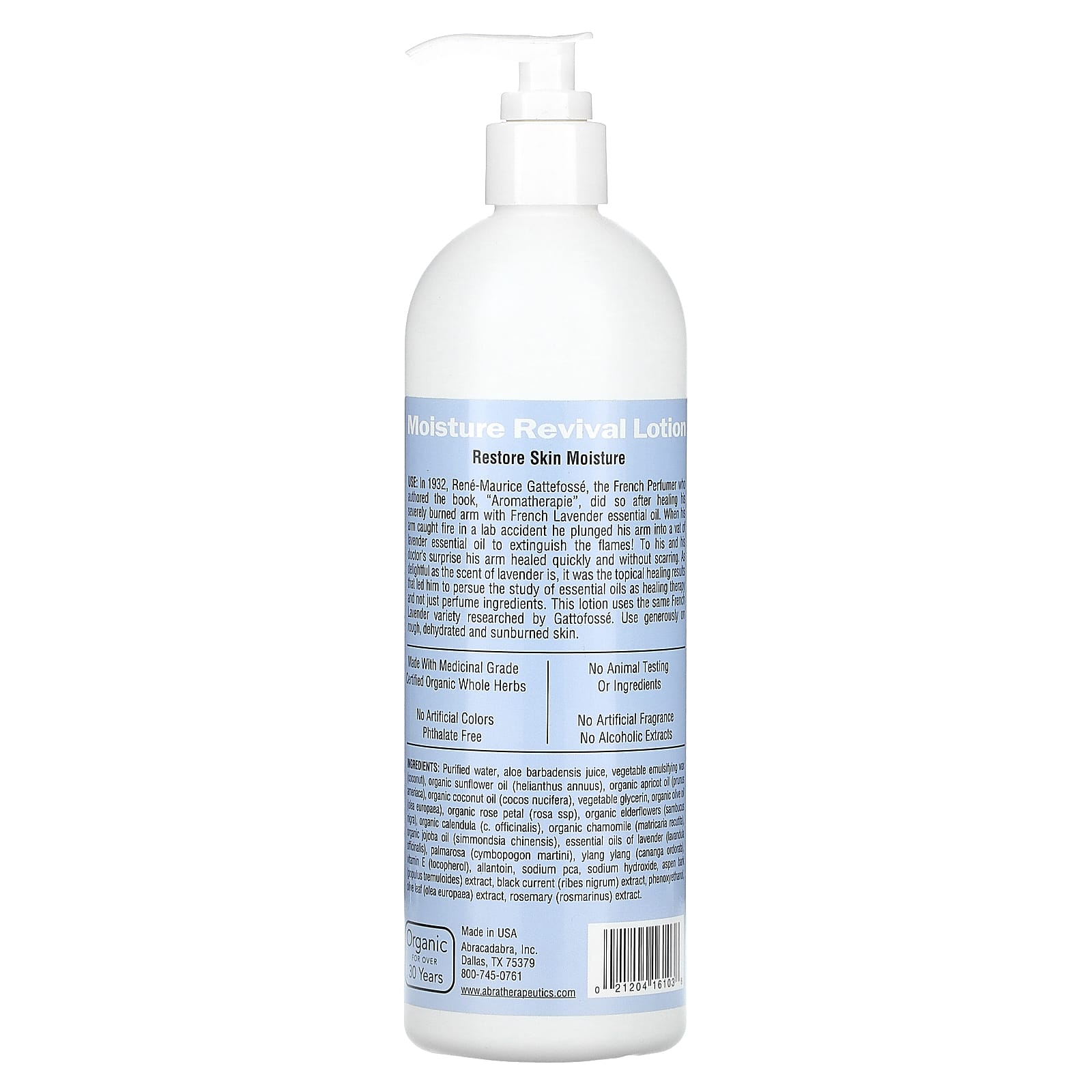 Abra Therapeutics Moisture Revival Lotion - Organic & Vegan - Image 2