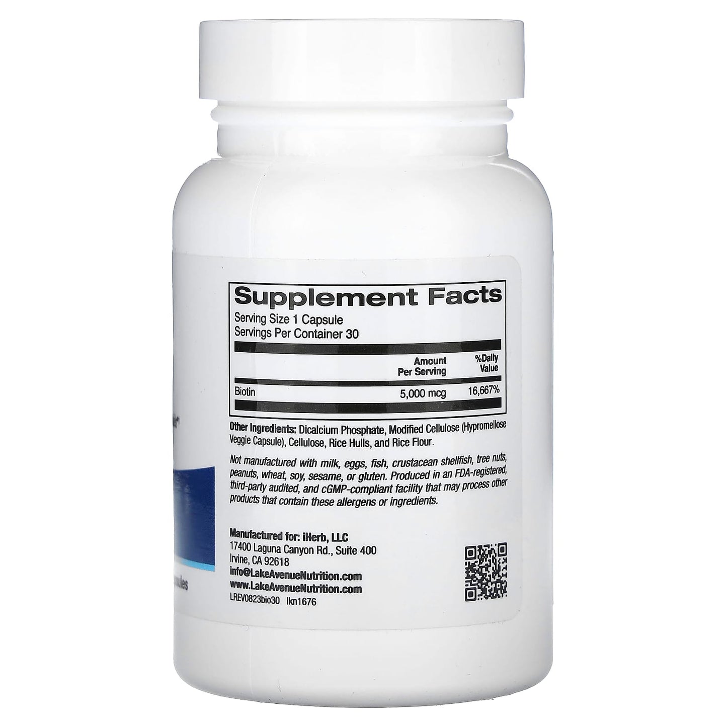 Support Healthy Hair, Skin & Nails with High-Dose Biotin (5,000 mcg, 30 Veggie Capsules) - Image 2