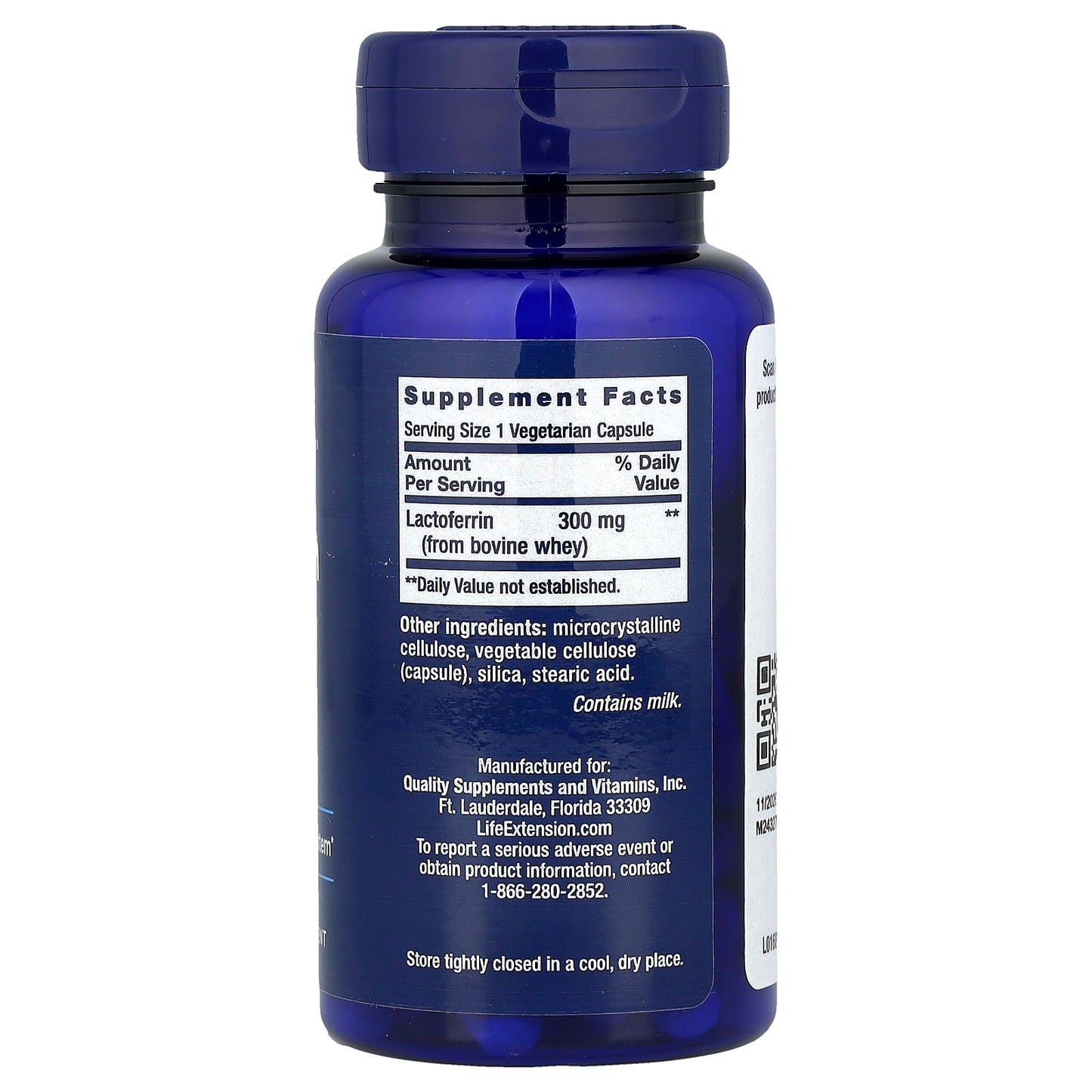 Life Extension, Lactoferrin Caps, 300 mg, 60 Vegetarian Capsules