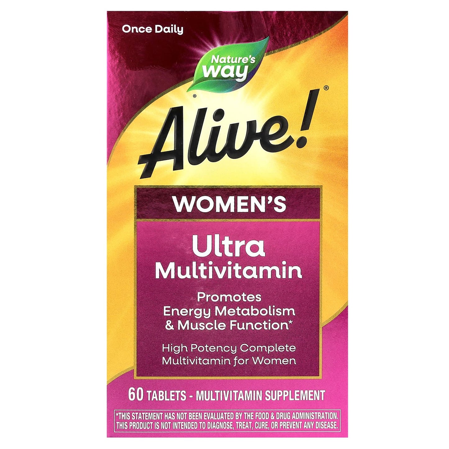 Nature's Way, Alive!, Women's Ultra Multivitamin, 60 Tablets - Image 1