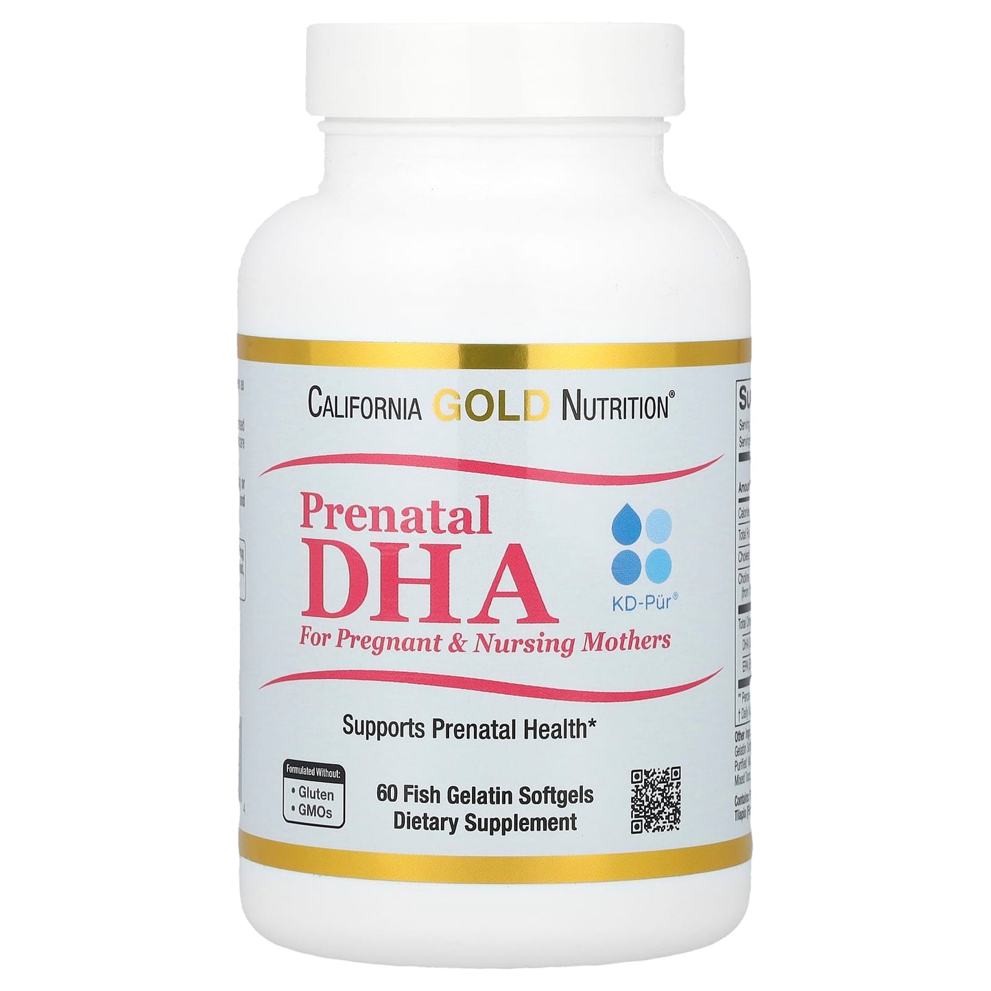 California Gold Nutrition Prenatal DHA Omega-3 Softgels for Pregnant & Nursing Mothers - Image 1