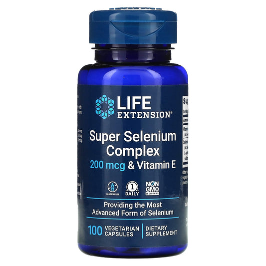 Life Extension, Super Selenium Complex & Vitamin E, 200 mcg, 100 Vegetarian Capsules - Image 1