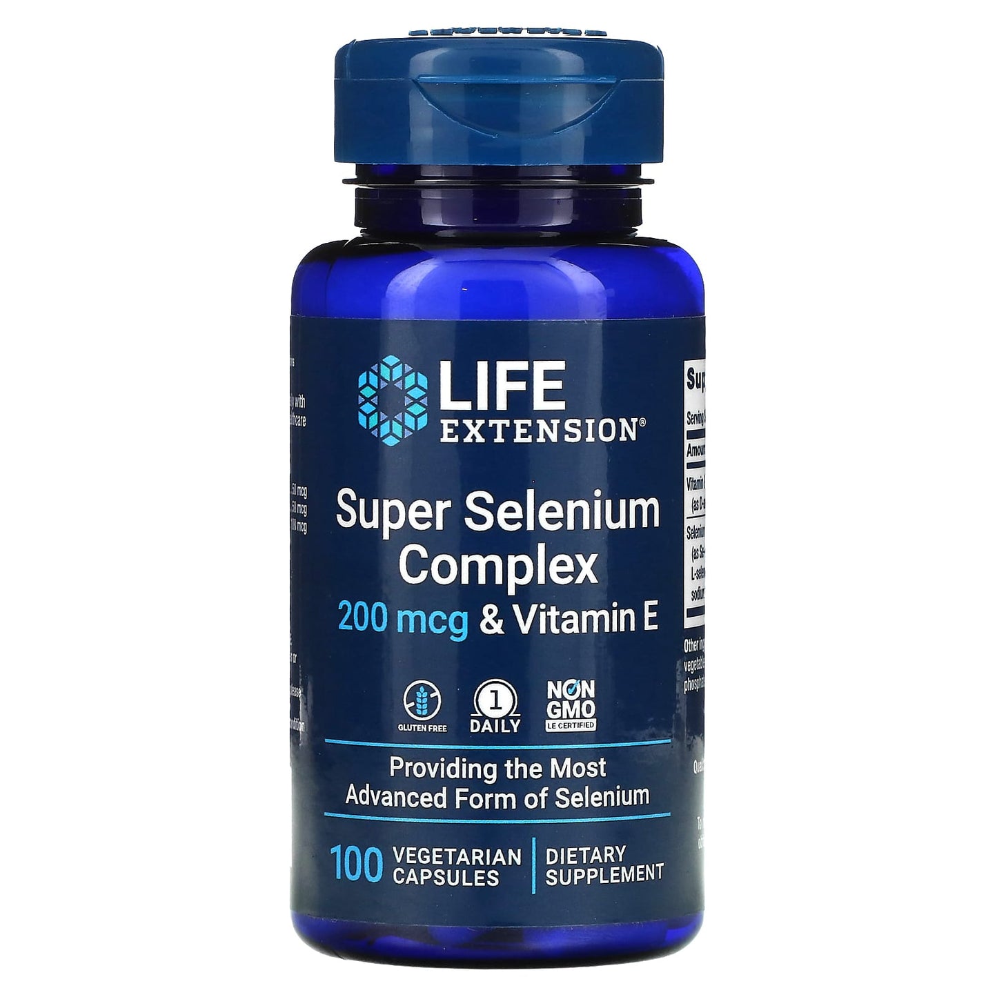 Life Extension, Super Selenium Complex & Vitamin E, 200 mcg, 100 Vegetarian Capsules - Image 1