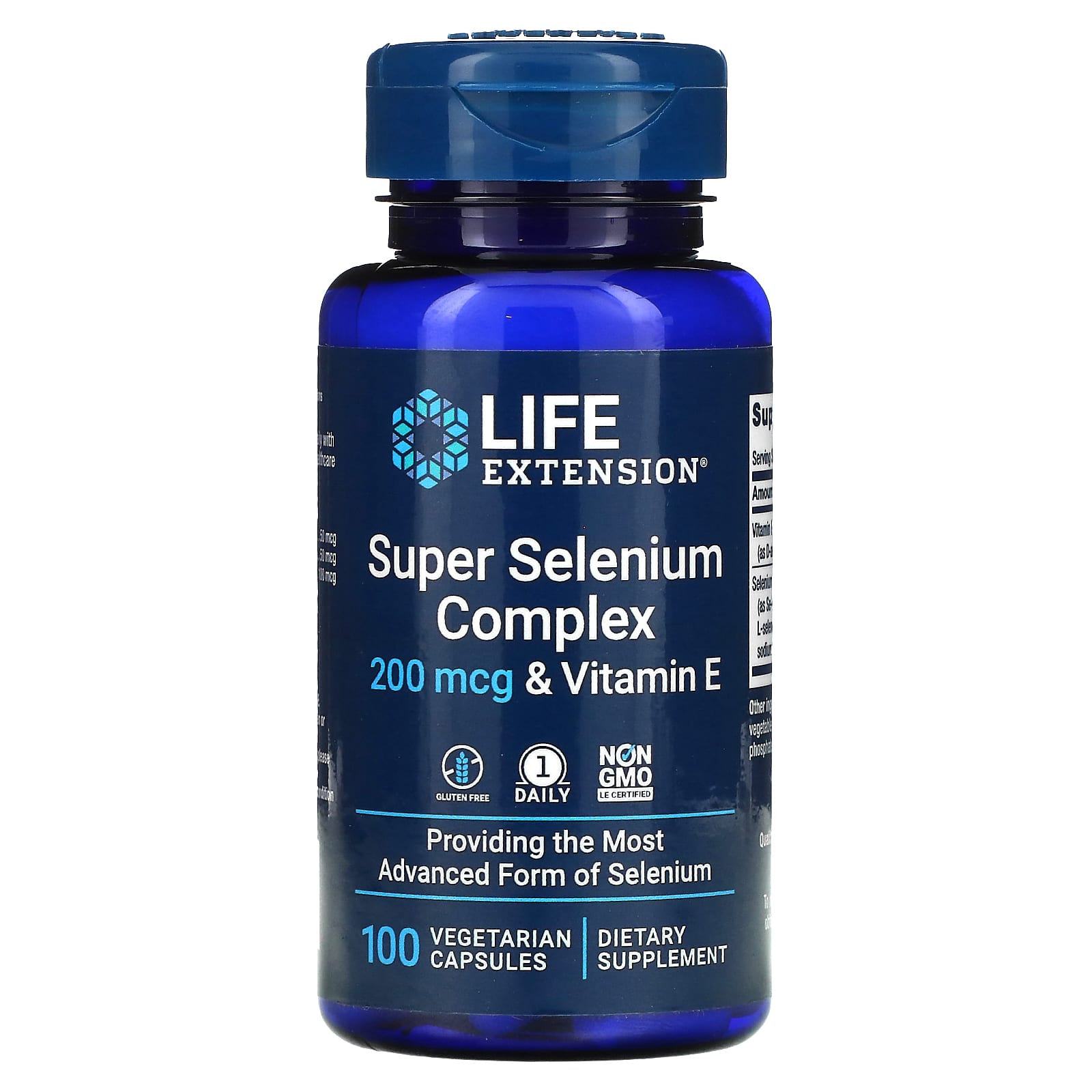 Life Extension, Super Selenium Complex & Vitamin E, 200 mcg, 100 Vegetarian Capsules - Image 1