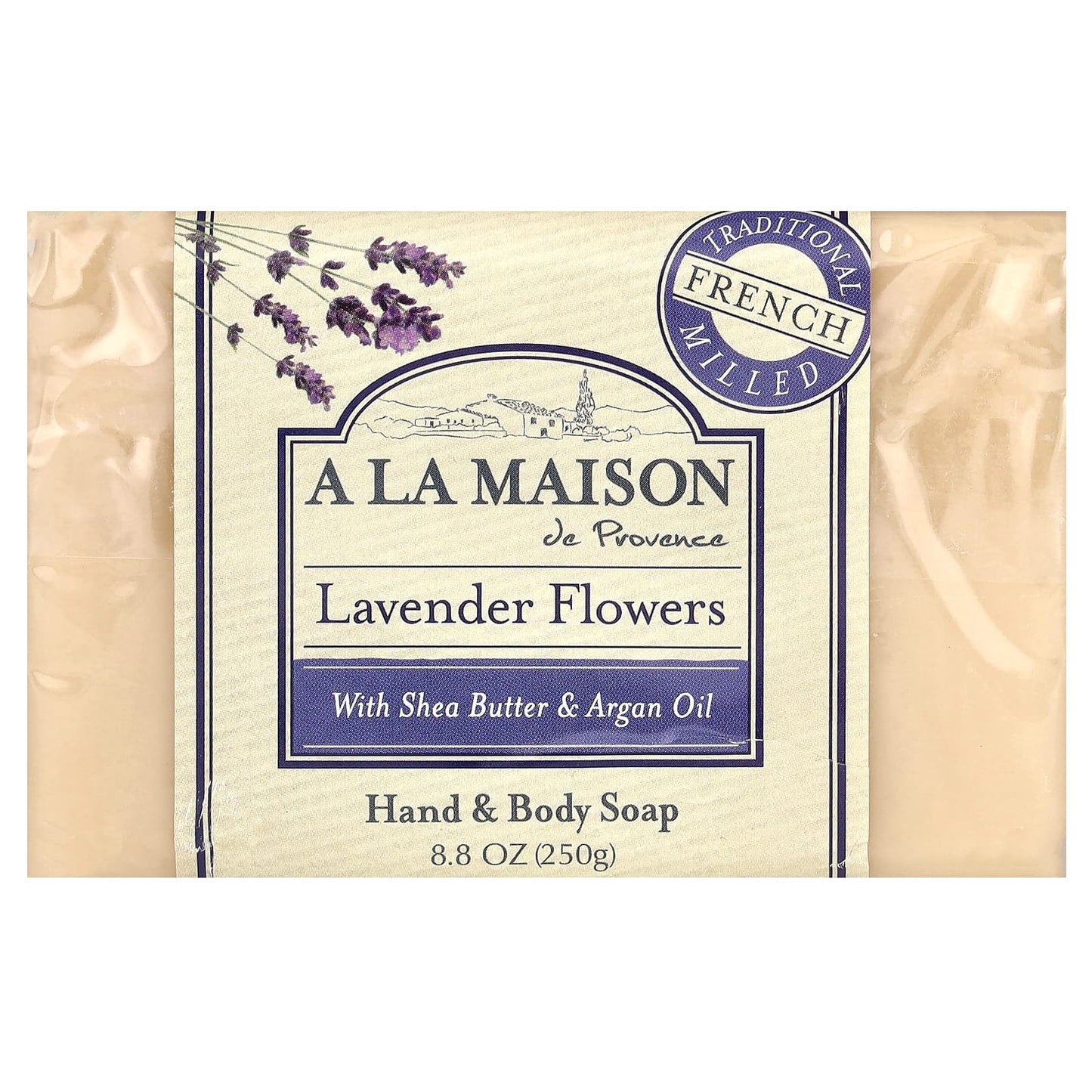 Lavender French Milled Soap, Hand & Body, Cruelty-Free, 8.8 oz - Image 1