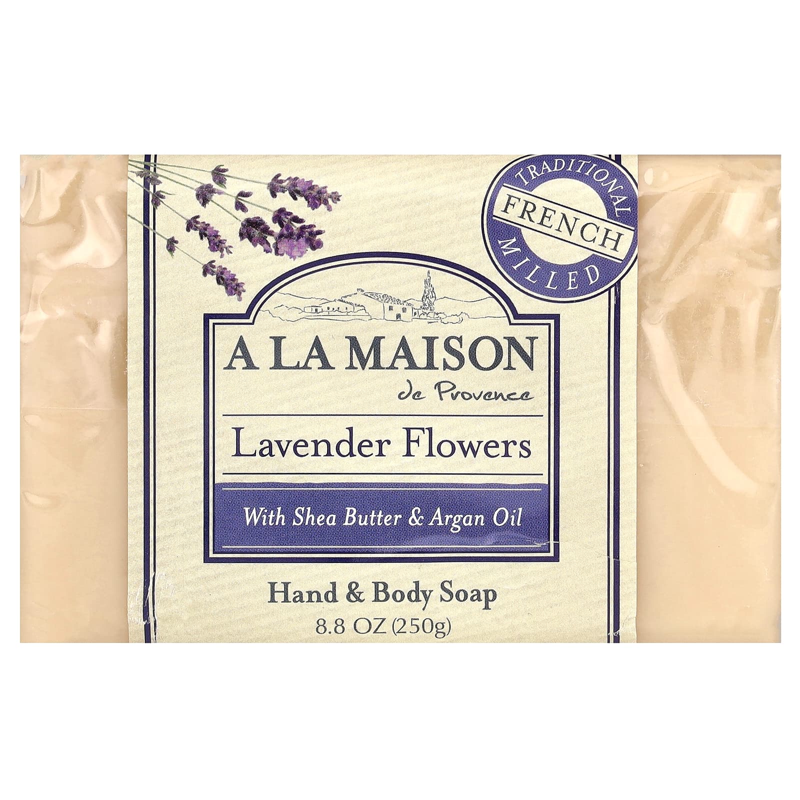 Lavender French Milled Soap, Hand & Body, Cruelty-Free, 8.8 oz - Image 1