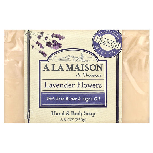 Lavender French Milled Soap, Hand & Body, Cruelty-Free, 8.8 oz - Image 1
