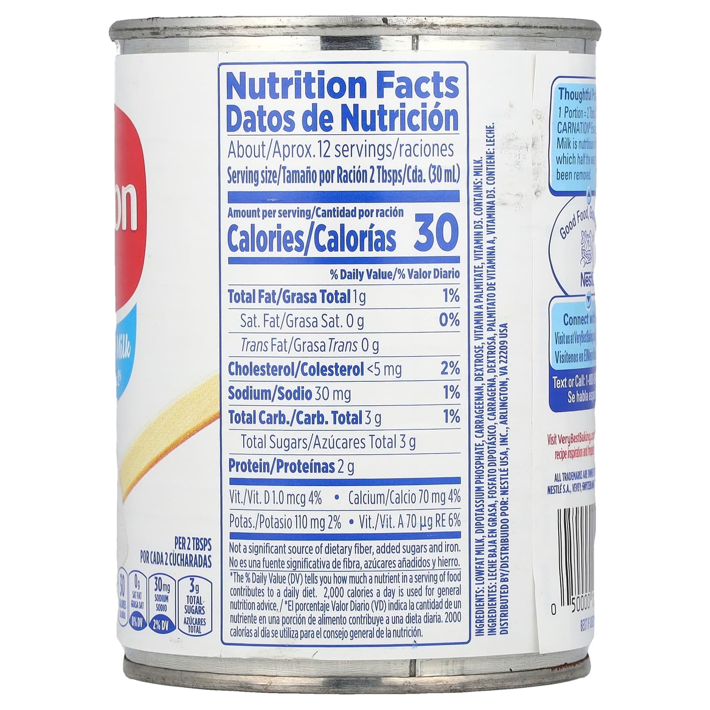 Carnation Evaporated Lowfat 2% Milk, 12 fl oz (354 ml) for Rich Recipes - Image 2