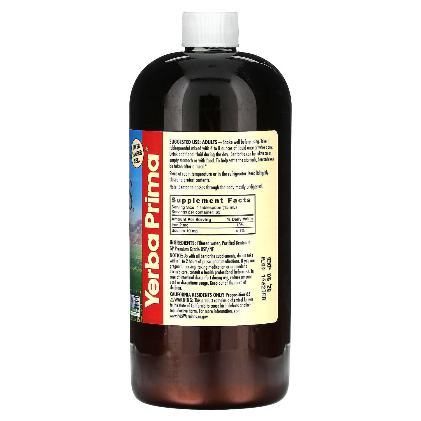 Yerba Prima, Great Plains Bentonite Detox, 32 fl oz (946 ml) - Image 2