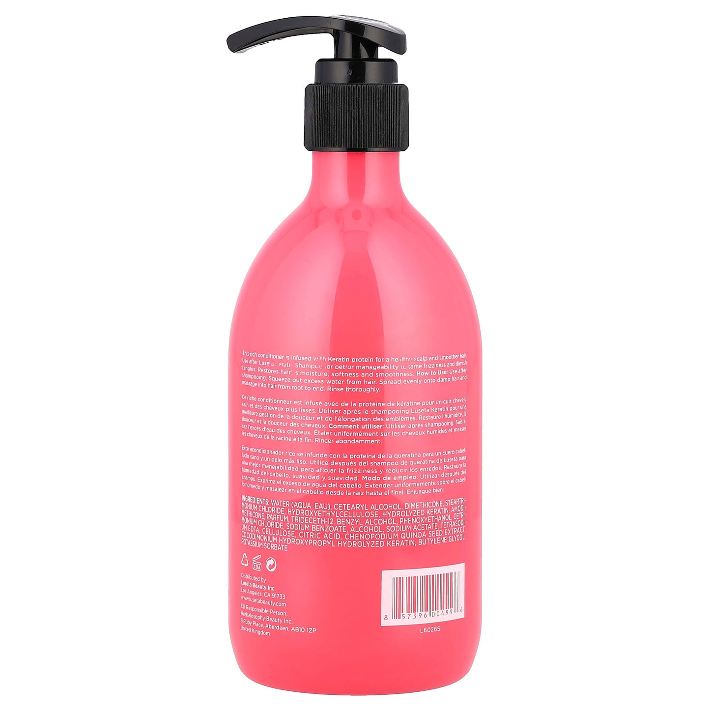 Luseta Beauty, Keratin Conditioner, For Damaged & Dry Hair, 16.9 fl oz (500 ml) - Image 2
