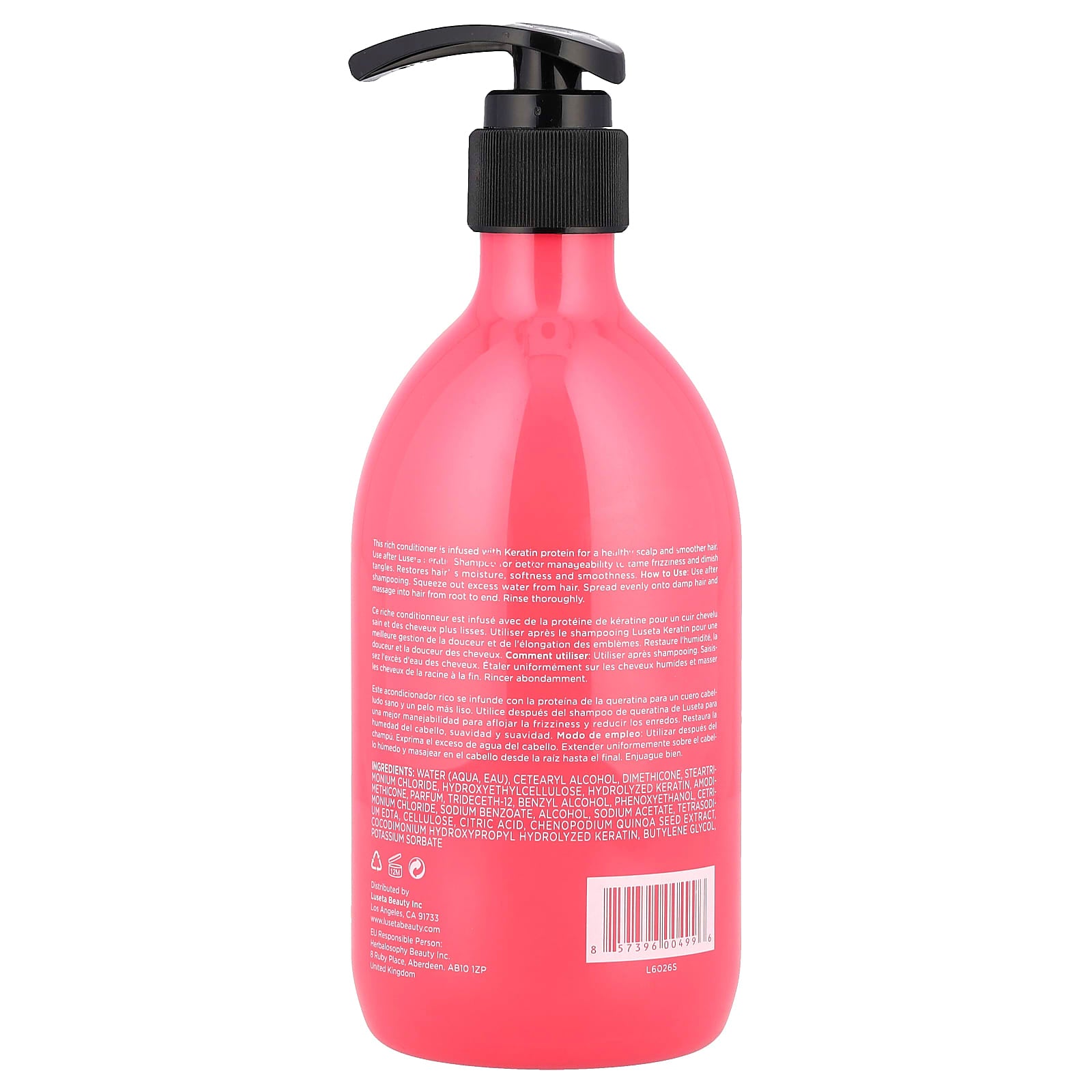 Luseta Beauty, Keratin Conditioner, For Damaged & Dry Hair, 16.9 fl oz (500 ml) - Image 2