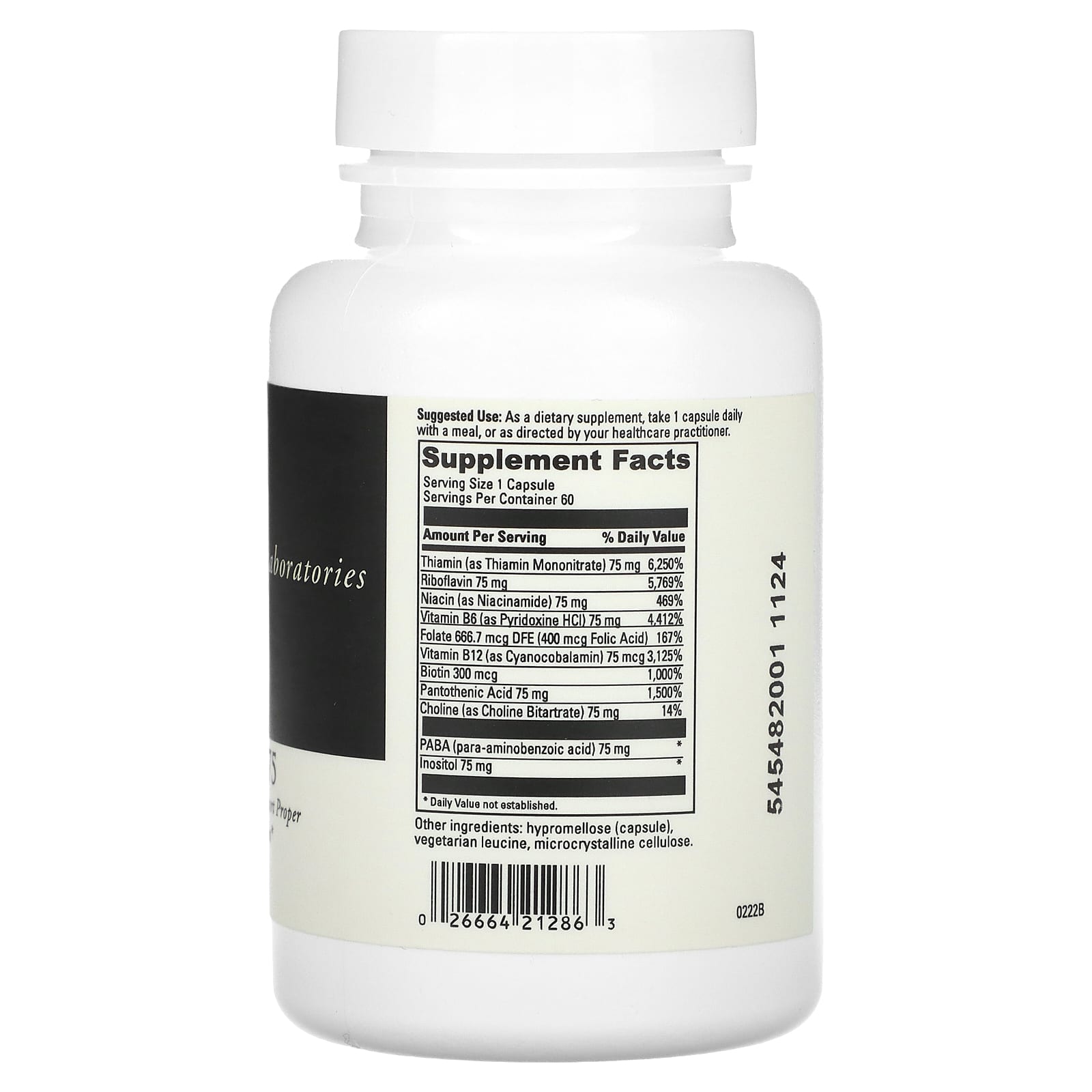 B Complex-75 by DaVinci Laboratories - Nerve Support & Relaxation - Image 2